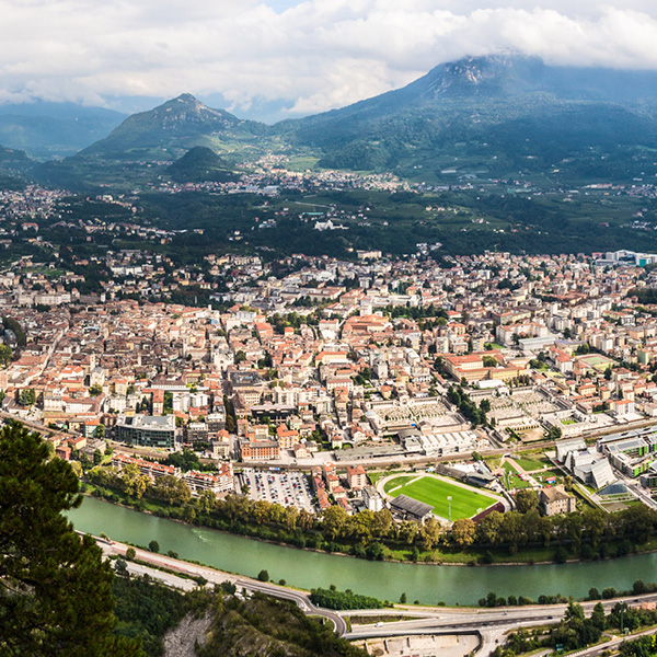 Città di Trento vista dall'alto